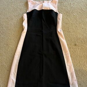 Elegant Black and Pink Sleeveless Dress